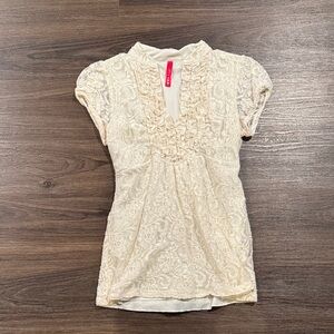 Heart Soul Cream Lace Blouse
